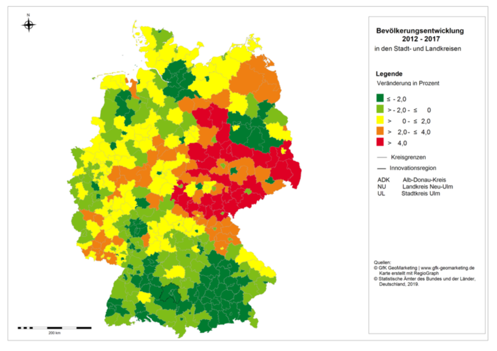 Graphic population development Germany