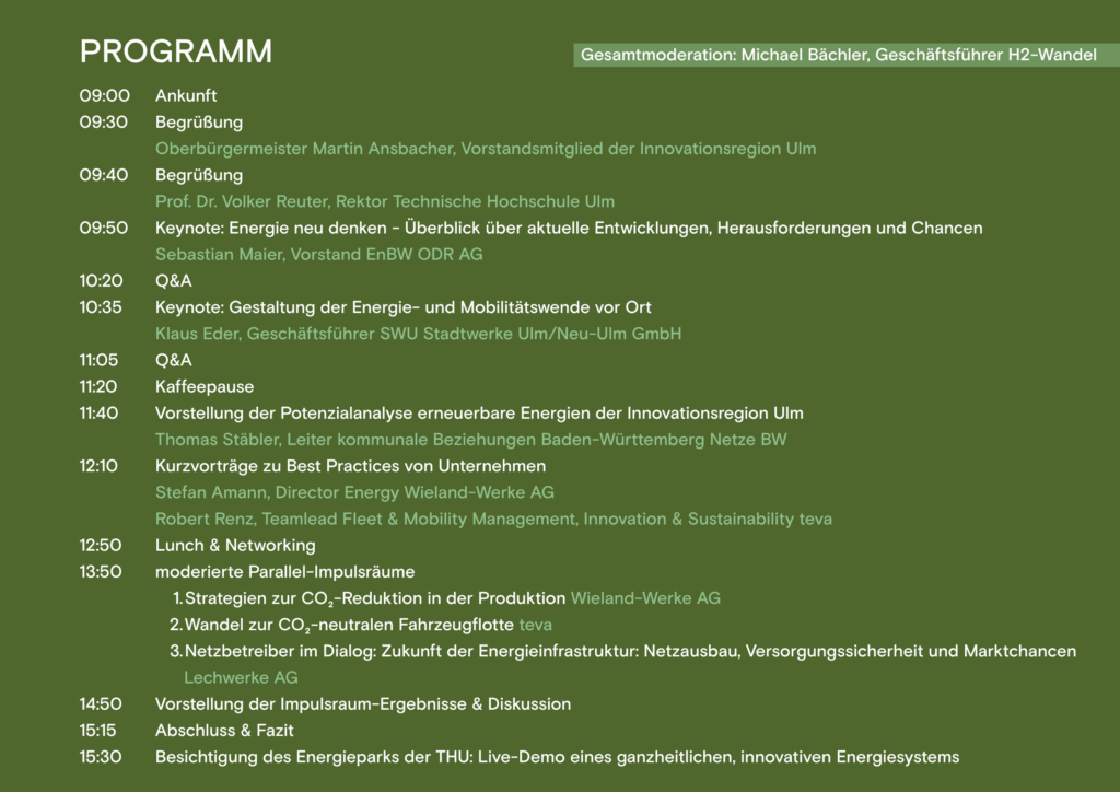 Programm des Energieforums 2025