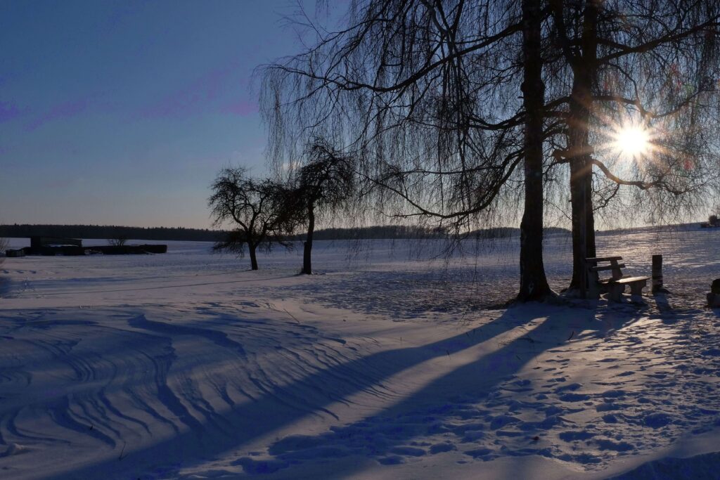 Sonnige Winterlandschaft in Justingen, Alb-Donau-Kreis